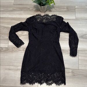 Elegant Black Lace Dress